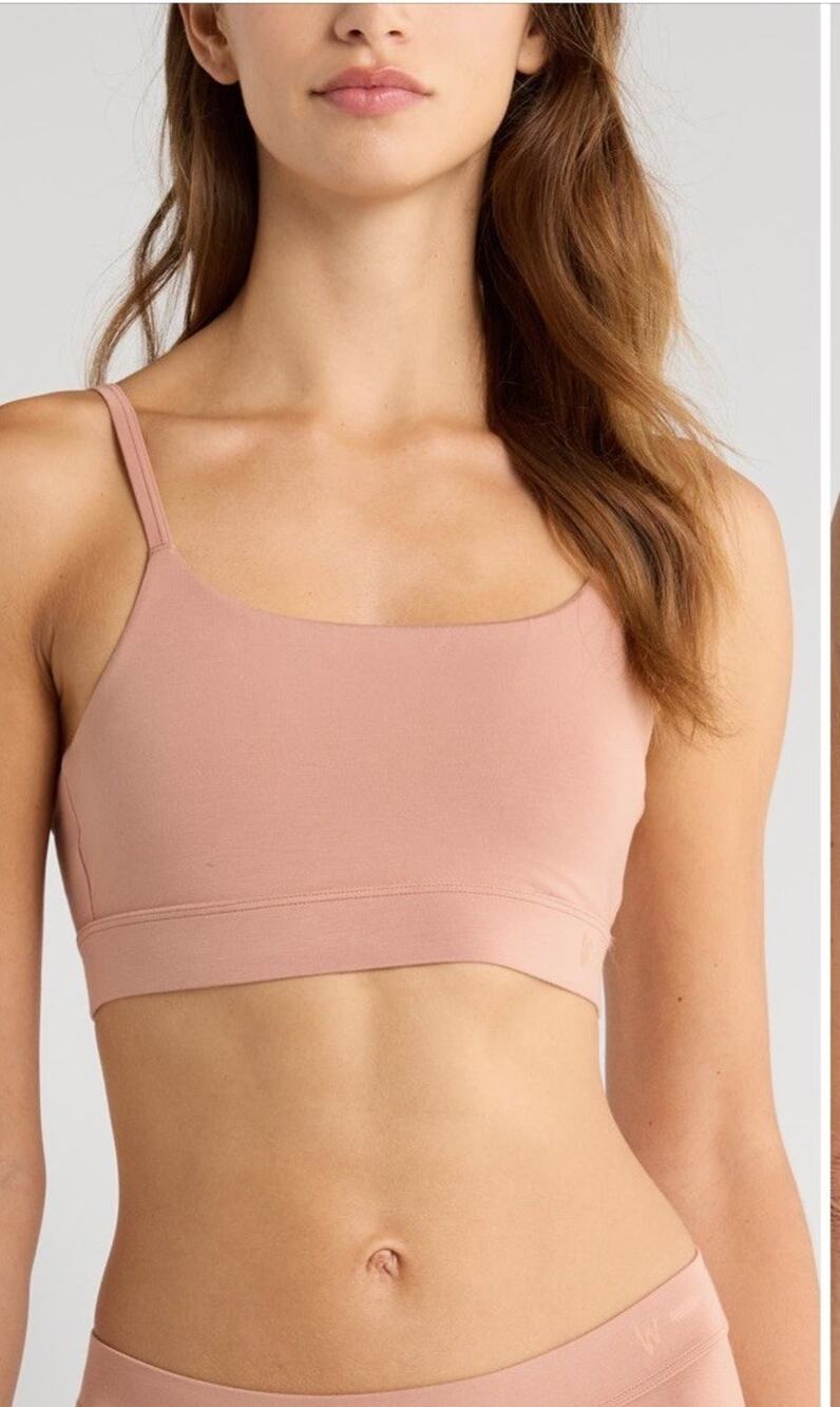 Woxer Luxe Icon Stretch Modal Adjustable Bralette Sz S Nude NEW